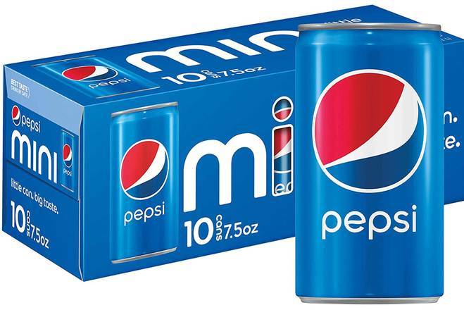 Order Pepsi Mini Cans (15pack) food online from Fresko Market store, Miami on bringmethat.com