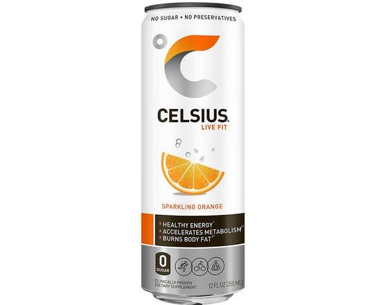 Order Celsius Orange 12 Oz food online from Fresko Market store, Miami on bringmethat.com