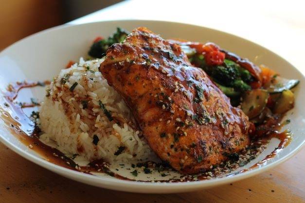Order Grilled Achiote Salmon food online from Chop Shop Casual Urban Eatery Colfax store, Denver on bringmethat.com