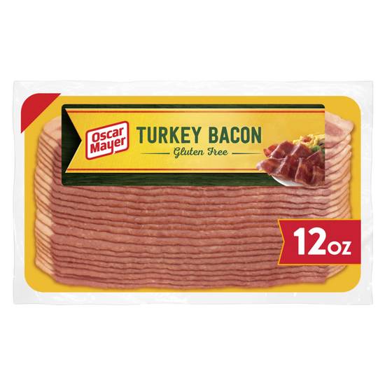 Order Oscar Mayer Fully Cooked & Gluten Free Turkey Bacon 12oz food online from Everyday Needs by Gopuff store, Boston on bringmethat.com