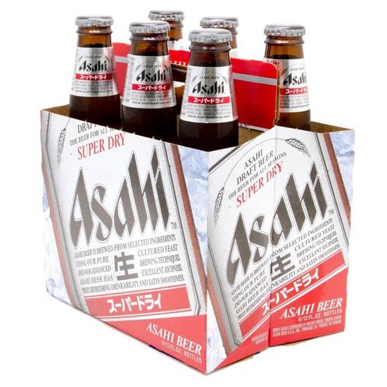 Order ASAHI SUPER DRY 6PK-12OZ BTLS food online from Rocky Liquor store, Claremont on bringmethat.com