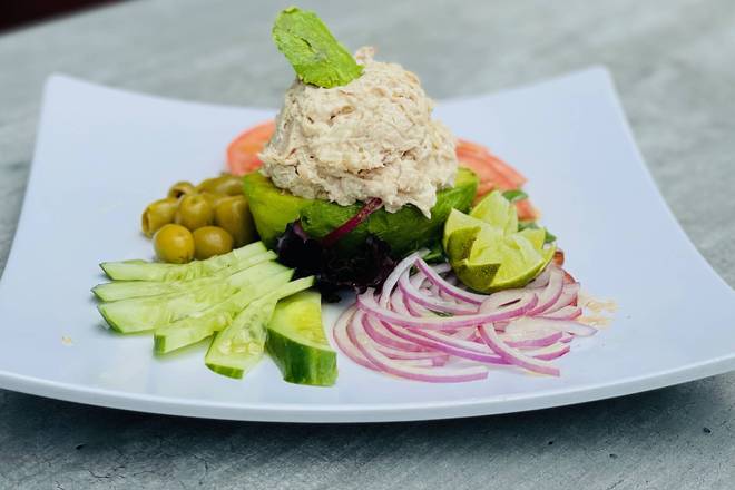 Order Stuffed Tuna Avocado Salad food online from Cafe Papillon store, Miami on bringmethat.com