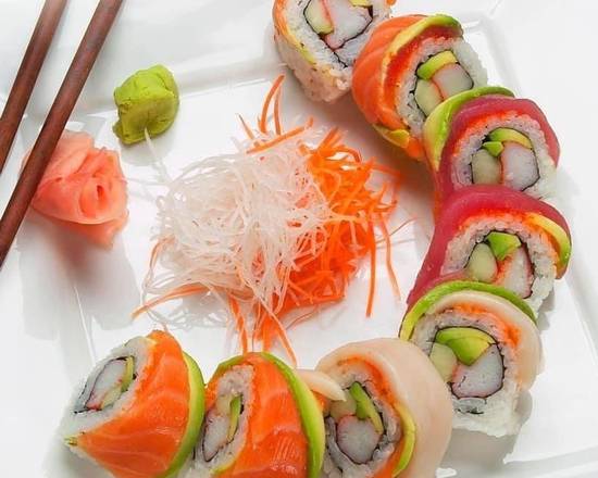 Order Rainbow Roll food online from Hibachi Express store, Auburndale on bringmethat.com