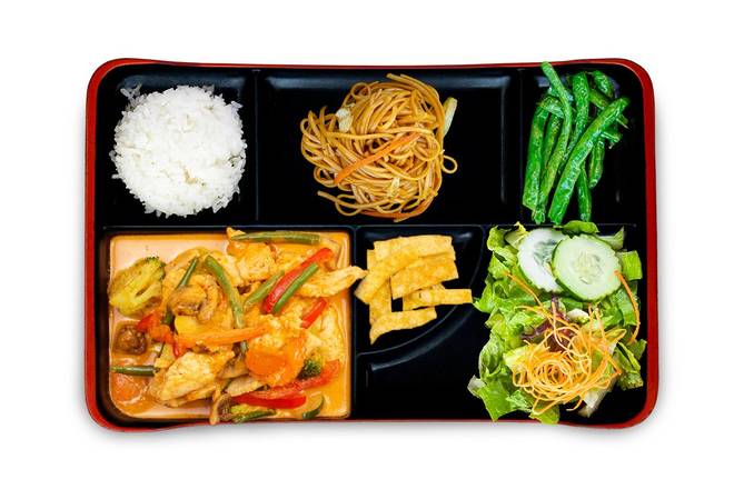 Order Red Coconut Curry Box food online from Bento Asian Kitchen + Sushi - Southside store, Jacksonville on bringmethat.com