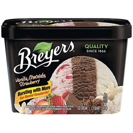 Order Breyer's Ice Cream Vanilla/Chocolate/Strawberry (1.5 Quarts) food online from Cvs store, WAKEFIELD on bringmethat.com