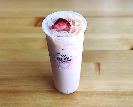 Order Fruity Milk Tea (Jasmine Green Tea) food online from Cup Of Blooms store, San Mateo on bringmethat.com