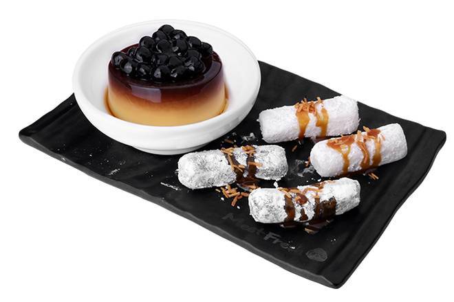 Order Q Mochi and Caramel Pudding Combo food online from Meet Fresh store, San Mateo on bringmethat.com