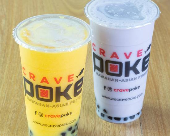 Order Bubble Fruit Tea w Boba (tapioca pearls) food online from Crave Poke store, Coral Springs on bringmethat.com