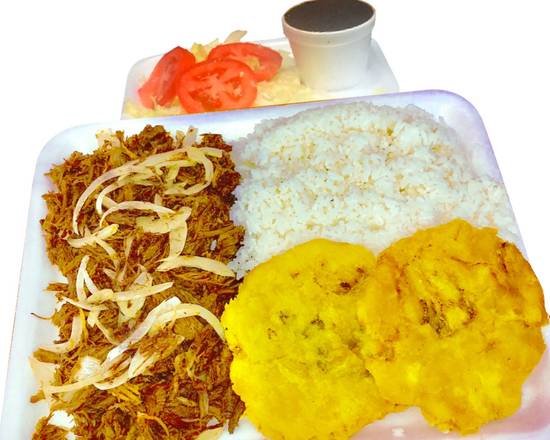 Order Vaca Frita Shredded Steak (Pulled) food online from Churro Magico store, Hialeah on bringmethat.com