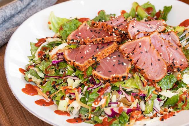 Order AHI TUNA SALAD food online from Gordon Biersch Brewery Restaurant store, Myrtle Beach on bringmethat.com
