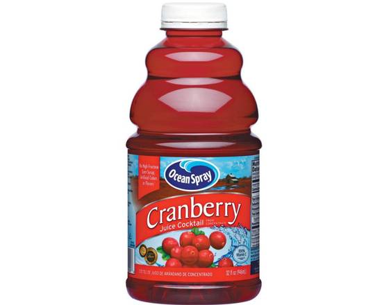 Order Ocean Spray Cranberry Juice Cocktail, 32 Fl. Oz food online from Trumbull Super Stop store, Trumbull on bringmethat.com