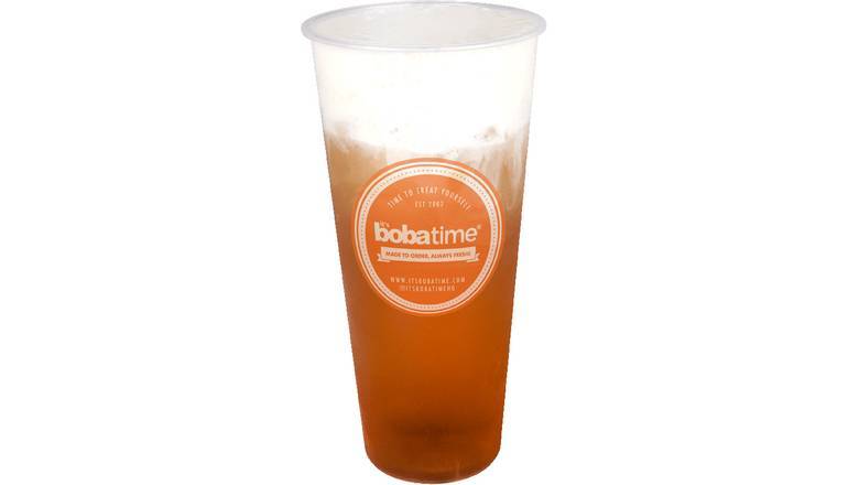 Order Milk Foam Dark Roast Oolong Tea(TP) food online from Boba Time store, Los Angeles on bringmethat.com