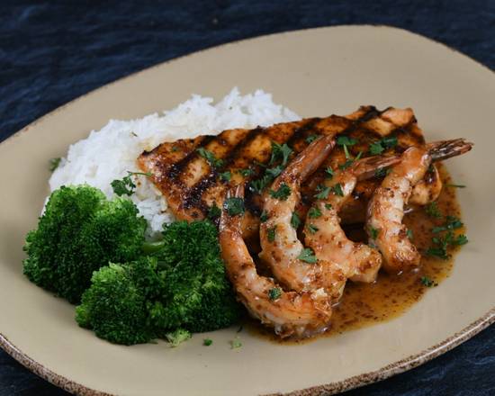 Order Aloha Salmon & Shrimp food online from Rainforest Cafe - Galveston store, Galveston on bringmethat.com