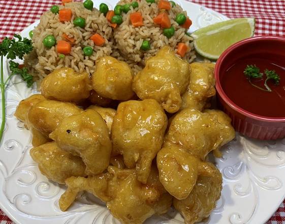 Order Orange Chicken Combo food online from Crispy Chicken & Rice store, Garland on bringmethat.com