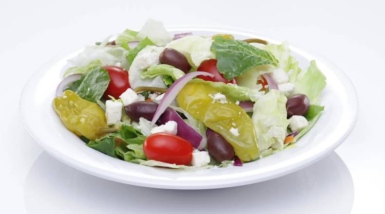 Order Greek Salad - Large food online from Johnny's New York Style Pizza store, Sandy Springs on bringmethat.com