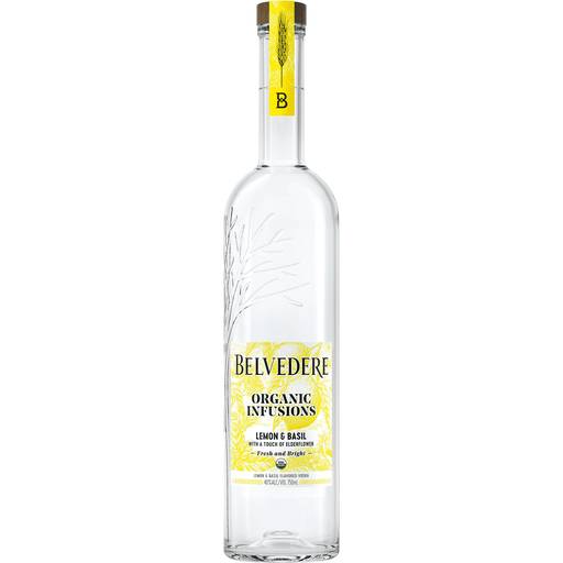 Order Belvedere Organic Vodka Infused Lemon, Basil, & Elderflower (750 ML) 133209 food online from Bevmo! store, Emeryville on bringmethat.com