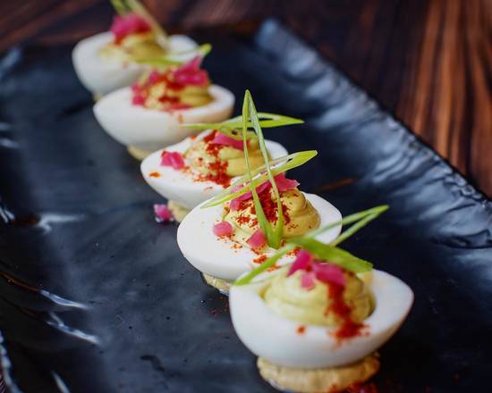 Order Smoked Avocado Deviled Eggs food online from Smokecraft Modern Barbecue store, Arlington on bringmethat.com