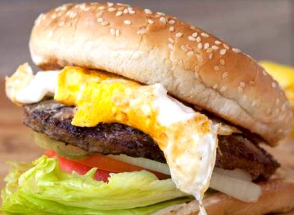 Order Egg Burger food online from Tacos Plus store, Los Angeles on bringmethat.com