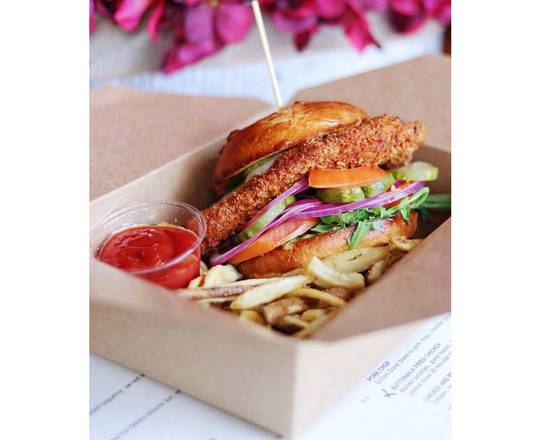 Order Pork Schnitzel Sandwich food online from Sand Point Grill store, Seattle on bringmethat.com