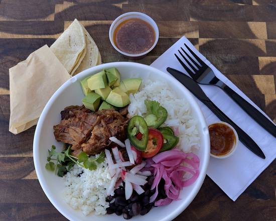 Order BARBACOA BOWL food online from Lito's Kitchen store, Garland on bringmethat.com