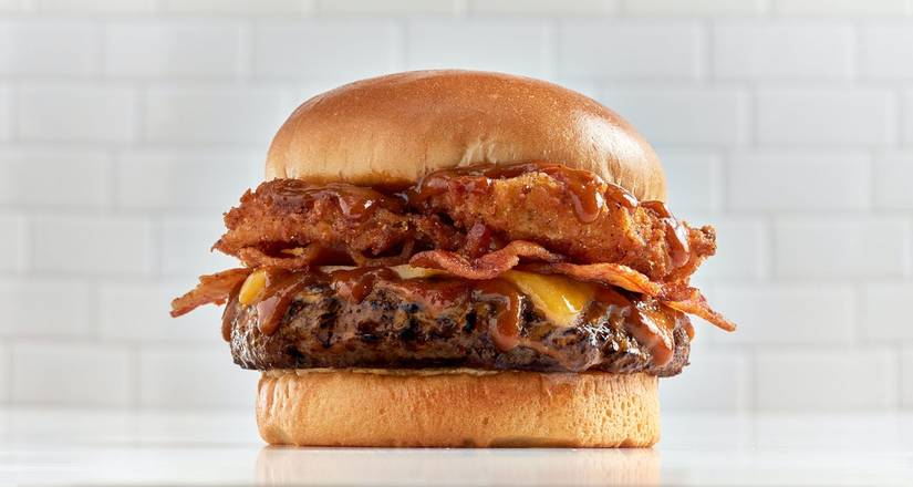 Order Whiskey BBQ BaconBurger* food online from FireBurger store, Greenville on bringmethat.com
