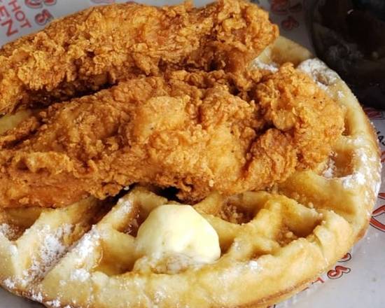 Order Hot Chicken & Waffles food online from Big Shake Hot Chicken & Fish store, Huntsville on bringmethat.com