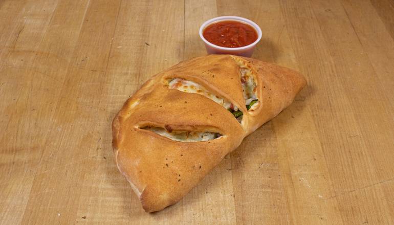 Order Sausage, Onion & Green Pepper Calzone food online from Amato's store, Portland on bringmethat.com
