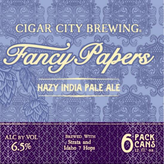 Order CIGAR CITY FANCY PAPERS PALE ALE 6PCK 6.5% ABV  food online from Princess Liquors store, Port Saint Lucie on bringmethat.com