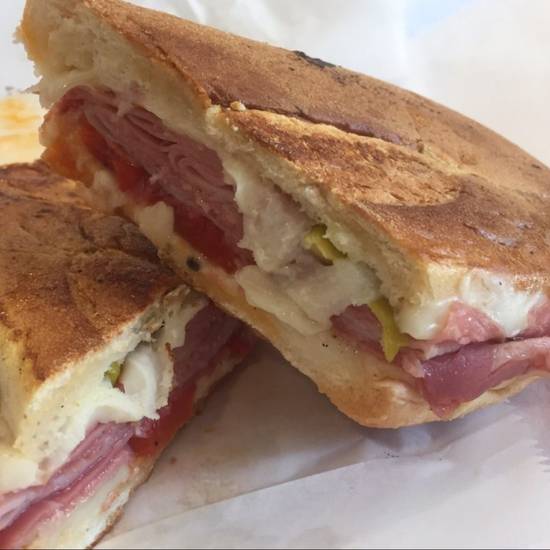 Order Hot Combo Panini Sandwich  food online from Cibo: Italian Eatery & Deli store, New Orleans on bringmethat.com