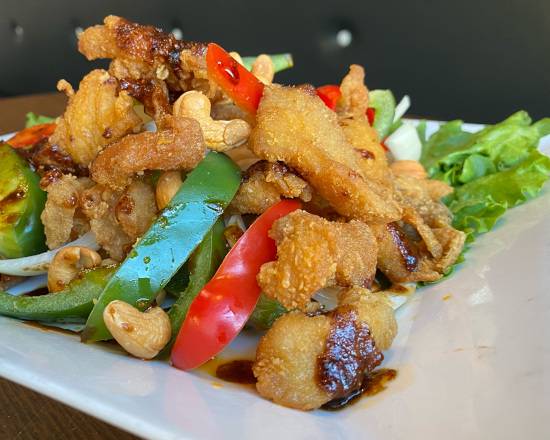 Order Crispy Chicken Cashew nut* food online from Charm Thai Restaurant store, Silver Spring on bringmethat.com
