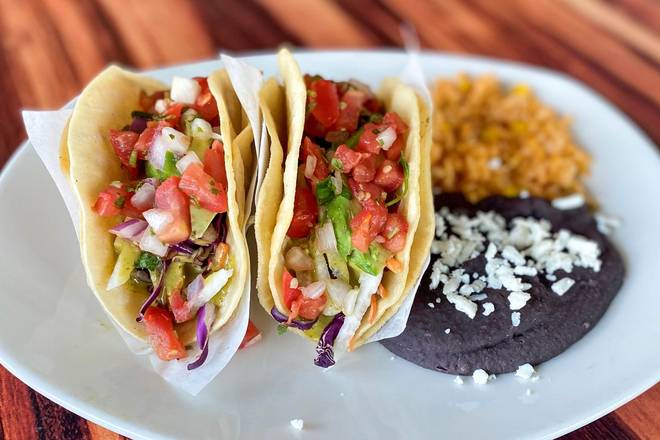 Order Salmon Tacos (GF) food online from Kerbey Lane Cafe store, Austin on bringmethat.com