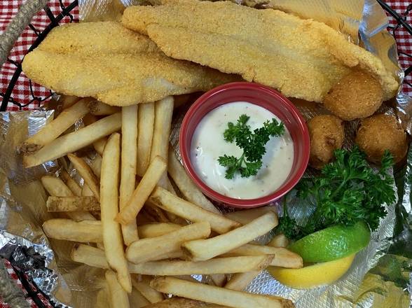 Order 2 Fish Platter Only food online from Crispy Chicken & Rice store, Garland on bringmethat.com