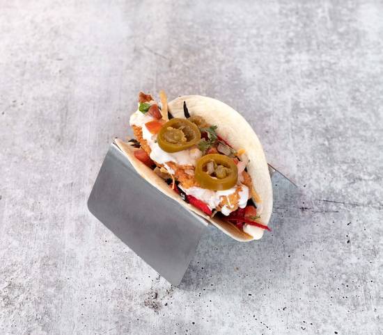 Order Chicken con Queso Taco food online from Tin Lizzy Cantina store, Tallahassee on bringmethat.com