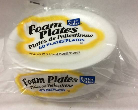 Order Better Valu Foam Plates(40count) food online from Fresko Market store, Miami on bringmethat.com