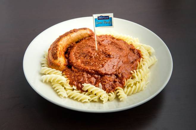 Order Italian Sausage with Meat Sauce food online from Old Spaghetti Factory store, Hillsboro on bringmethat.com
