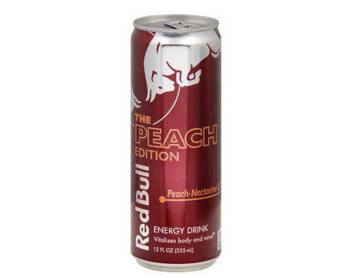 Order Red Bull Energy Peach Edition (12 oz) food online from Shell store, Tampa on bringmethat.com