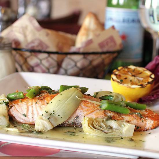 Order Salmon Piccata food online from Mama Theresa's store, Westbury on bringmethat.com