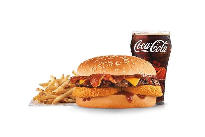 Order Western Bacon Cheeseburger® Combo food online from Carl's Jr. store, West Valley on bringmethat.com