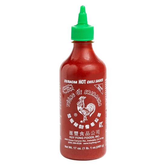 Order Huy Fong Sriracha Hot Chili Sauce 17oz food online from Everyday Needs By Gopuff store, Fairfield on bringmethat.com
