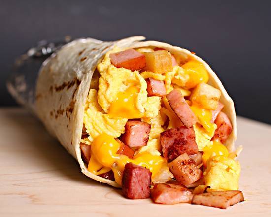 Order Ham Breakfast Burrito food online from Muchas Gracias store, Josephine County on bringmethat.com