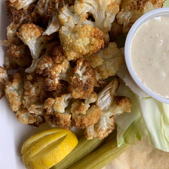 Order Fried Cauliflower with Pita Bread    VG,GF food online from Mediterraneaneat All With Olive Oil store, Dallas on bringmethat.com