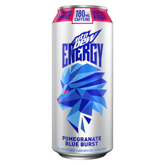 Order Mountain Dew Energy Pomegranate Blue Burst 16oz food online from Everyday Needs by Gopuff store, Coral Gables on bringmethat.com