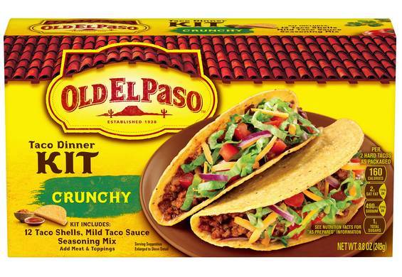 Order Old El Paso Taco Dinner Kit Crunchy food online from Fresko Market store, Miami on bringmethat.com