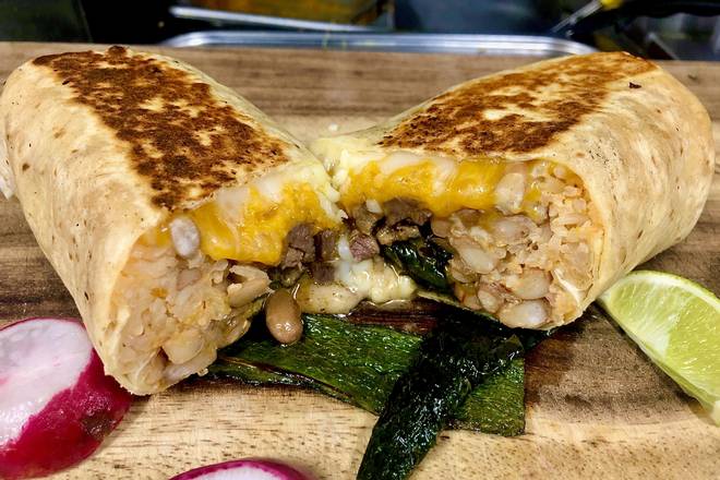 Order POBLANO BURRITO food online from beans and limes store, Van Nuys on bringmethat.com