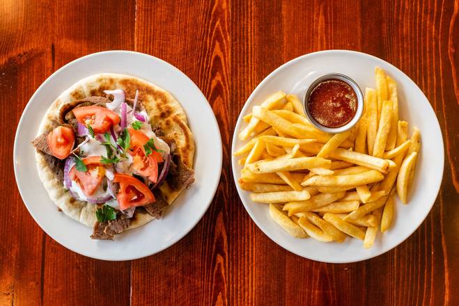 Order Gyros Sandwich Combo Meal food online from Koko's Mediterranean Grille store, Chicago on bringmethat.com