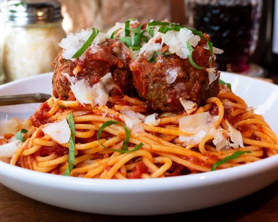 Order Spaghetti and Meatballs food online from Nancy Pizza store, Homer Glen on bringmethat.com