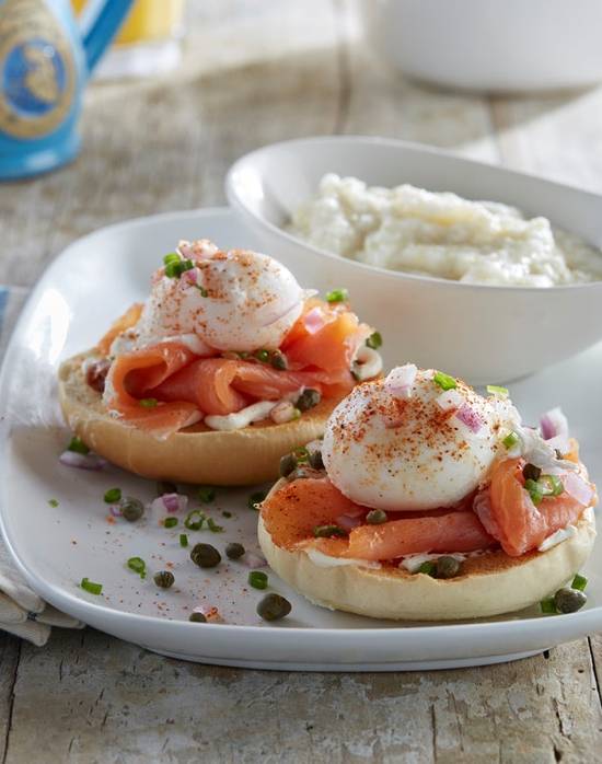 Order Smoked Salmon Benedict food online from Another Broken Egg store, Mountain Brook on bringmethat.com
