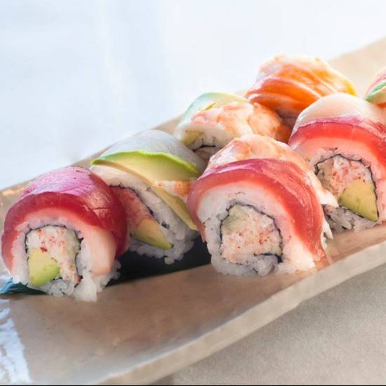 Order *Rainbow Cut Roll food online from Katsu-ya store, Encino on bringmethat.com
