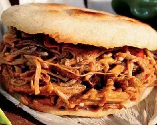 Order Shredded Beef Arepa food online from Chicken Grill store, Miami on bringmethat.com