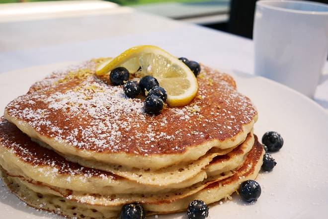 Order Lemon Ricotta Pancakes food online from The Broken Yolk Cafe  store, San Diego on bringmethat.com